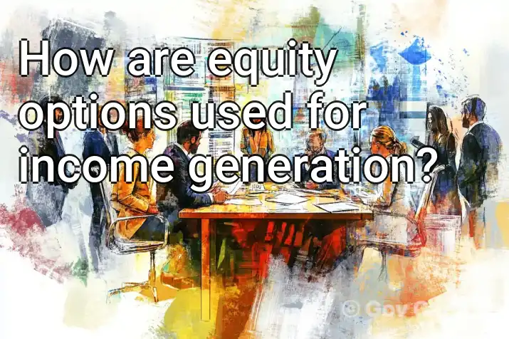 How are equity options used for income generation?