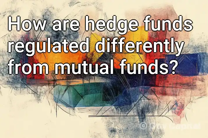 How are hedge funds regulated differently from mutual funds?