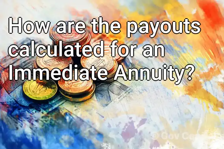 How are the payouts calculated for an Immediate Annuity?