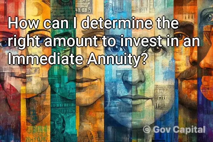 How can I determine the right amount to invest in an Immediate Annuity?