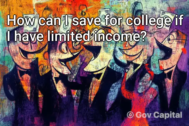 How can I save for college if I have limited income?