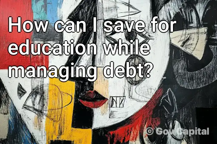 How can I save for education while managing debt?